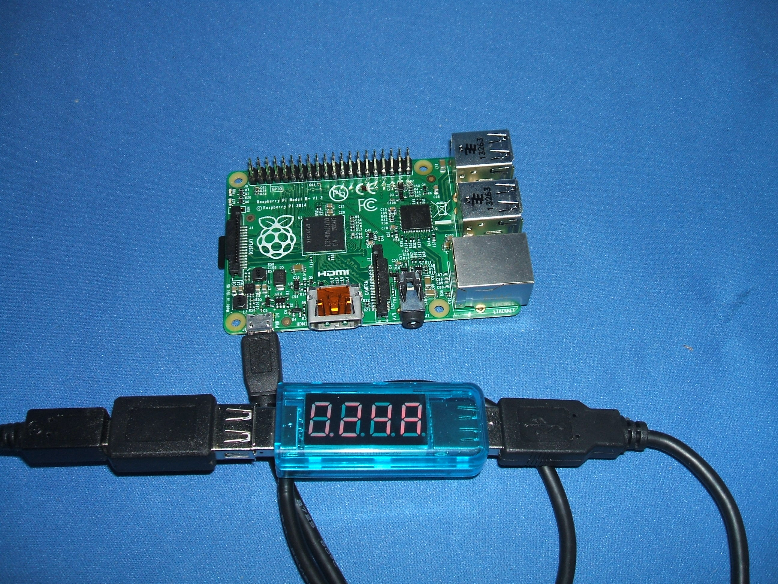 Photo of DVM connected to a Pi B+