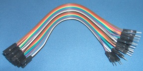 Image of GPIO Extension cable/lead (Jumper wires) 20 individual cable ends Female-Male (20cm)