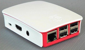 Image of Official Case for Raspberry Pi 2, 3, Model B and Pi 1 B+ (White/Red)