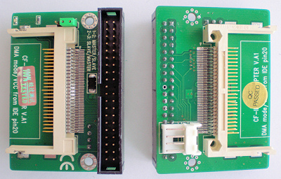 Image of Dual CompactFlash to IDE adaptor (40way male IDE connector and power connector)