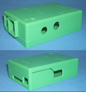 Image of Moulded Case/Enclosure for Raspberry Pi 1 (Green)