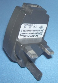 Image of USB Mains charger/PSU with UK 13 Amp plug (Black), 5V 1A