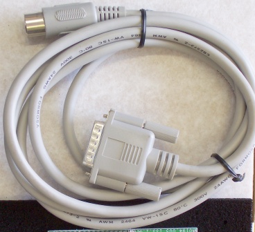 Image of A4000, A3020 & RiscPC Econet cable (15way D type - 5 pin DIN Cable/lead)