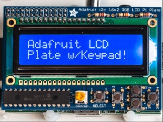 Image of 16x2 I2C Controlled blue and white LCD and keypad Kit