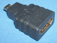 Image of MicroHDMI male to HDMI female adaptor suit Raspberry Pi 4