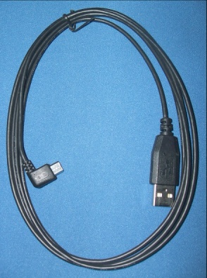 Image of Left-angle microUSB-USB A Power Cable/Lead suitable for Raspberry Pi (0.9m)