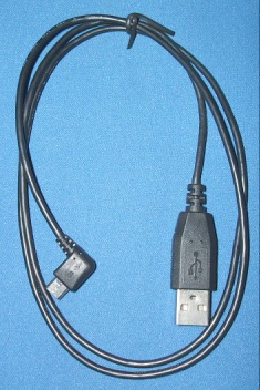 Image of Right-angle microUSB-USB A Power Cable/Lead suitable for Raspberry Pi (0.9m)