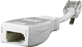 Image of US-UK (RJ11(USA) plug to BT431A socket) telephone adaptor