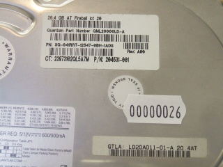 Image of Refurbished 3.5" IDE drive: Quantum Fireball 20.4GB QML20000LD-A