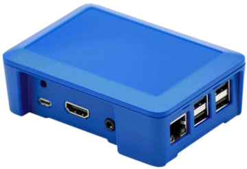 Image of Moulded Case/Enclosure for Model B Raspberry Pi 2, 3 and Pi 1 B+ (Blue) Flat bottom (cover options)
