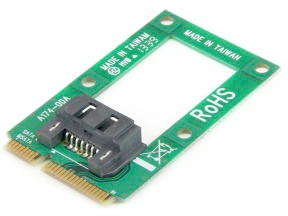 Image of m-SATA to SATA adaptor (mSATA-SATA converter) StarTech version