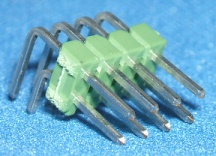 Image of 8way (2x4) Pin Header (Male) Suitable for Raspberry Pi 1 Rev2 (right angle pins)