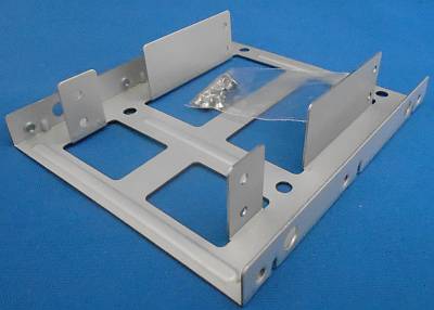 Image of Dual Mounting adaptor/tray/bracket for two 2.5" drives in 3.5" bay (metal)