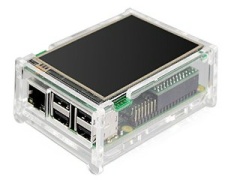 Image of 3.5" LCD and Touchscreen 480x320 with Pi 2, Pi 3 & Pi 1 B+ case