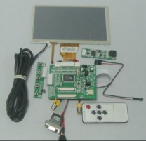 Image of 7" Widescreen HDMI Colour LCD 'Touch' panel 800x480 with HDMI, VGA & 1V composite inputs with Remote