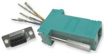 Image of 9 way D-Type Female to RJ45 adaptor