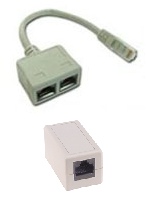 Image of Cat5 10/100bT RJ45 Economiser/Doubler with coupler