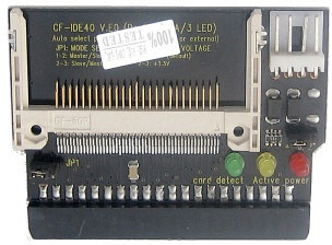 Image of CompactFlash to IDE motherboard socket adaptor (40way female IDE connector and power connector)