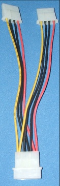 Image of Hard drive IDE (Molex) power splitter (2 way)