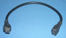 Image of MicroUSB extension Cable/lead (25cm)