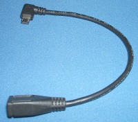 Image of Right-angle horizontal microUSB extension Cable/lead (20cm)