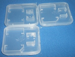 Image of Secure Digital (SD) card holders, clear (Pack of 6)