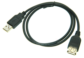 Image of USB2.0 A - A extension Cable/lead, (0.75m) (Pack of 2)