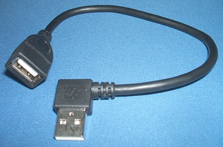 Image of USB2.0 A - A Right-angle (90degree) short extension Cable/lead