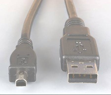 Image of Mini USB 4 pin Mitsumi type to USB A (1.8m)