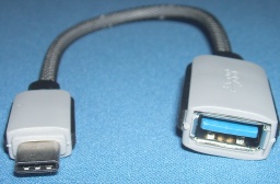 Image of USB Type C Male to USB 3 Type A Female, short cable/lead adaptor (0.2m)